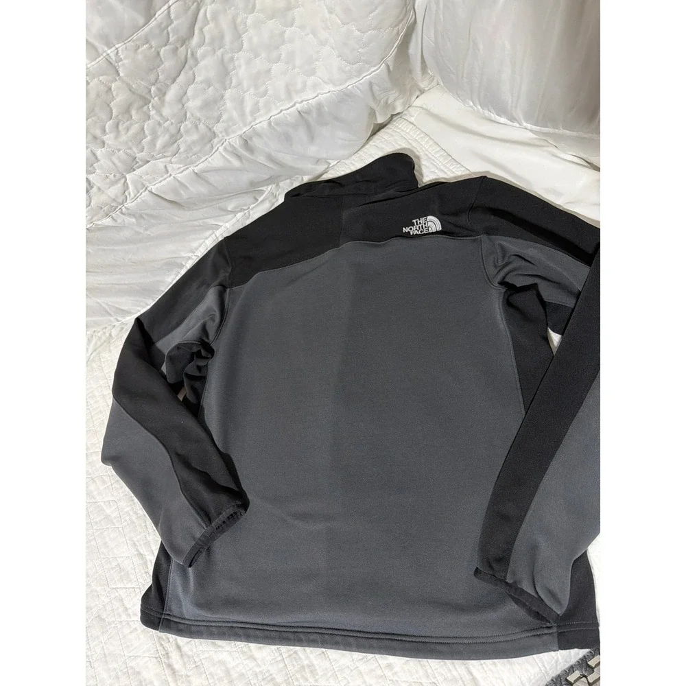 The North‎ Face Mens Fleece Jacket Full Zip Black Grey L G